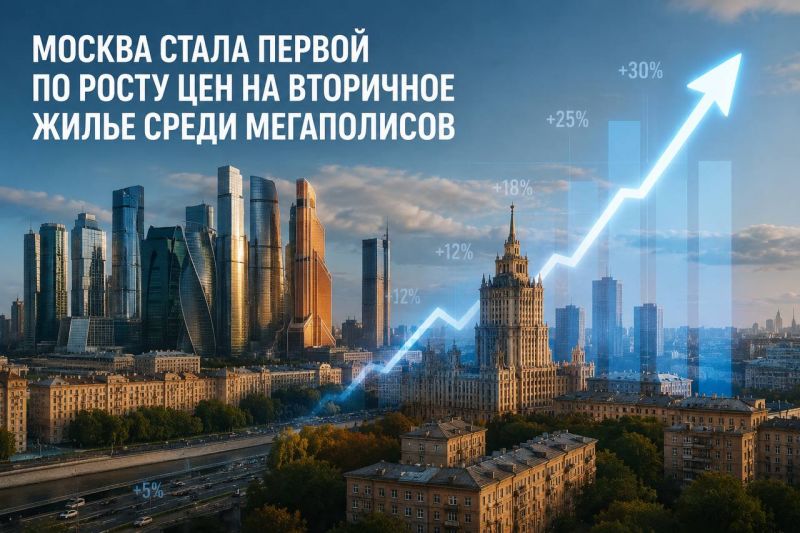 РБК: Москва стала первой по росту цен на вторичное жилье среди мегаполисов  